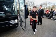HULL, ENGLAND - JANUARY 14: Ryan Fraser of AFC Bournemouth arrives at the stadium prior to the Premier League match between Hull City and AFC Bournemouth at KCOM Stadium on January 14, 2017 in Hull, England.  (Photo by Nigel Roddis/Getty Images)